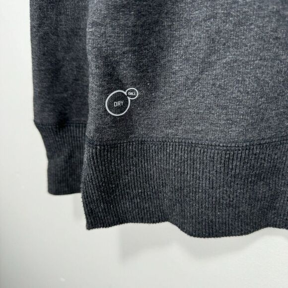 Puma Dry Cell Sweatshirt Sweater Women Large Gray Cropped Cotton Graphic Script - Picture 7 of 11